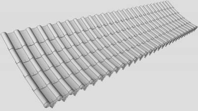 中式瓦片su模型下载_sketchup草图大师SKP模型