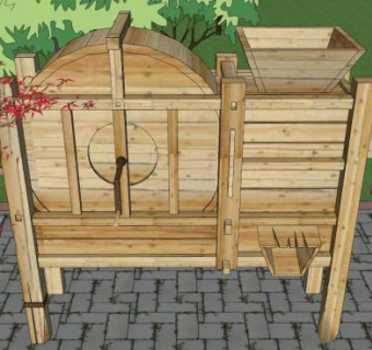 农家打米机su模型下载_sketchup草图大师SKP模型