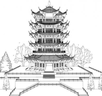 古建楼阁su模型下载_sketchup草图大师SKP模型