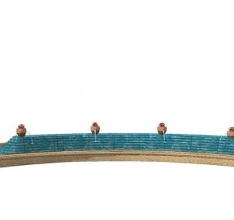 欧式水钵跌水景观SU模型下载_sketchup草图大师SKP模型