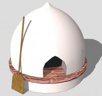 传统却很古老的原始烤箱SU模型设计_su模型下载 草图大师模型_SKP模型