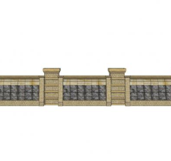 新古典景墙设计SU模型下载_sketchup草图大师SKP模型