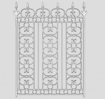 铁围栏su模型下载_sketchup草图大师SKP模型
