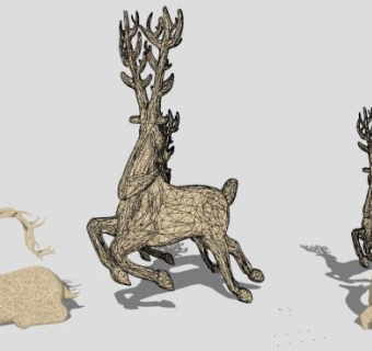 街道雕塑su模型下载_sketchup草图大师SKP模型