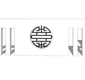 新中式极简景墙设计SU模型下载_sketchup草图大师SKP模型