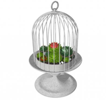 鸟笼花架su模型下载_sketchup草图大师SKP模型