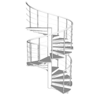 螺旋梯子su模型下载_sketchup草图大师SKP模型