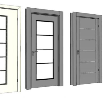 欧式防盗门su模型下载_sketchup草图大师SKP模型