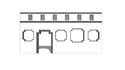 新中式花窗景墙门SU模型下载_sketchup草图大师SKP模型