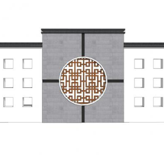 新中式花窗景墙设计SU模型下载_sketchup草图大师SKP模型