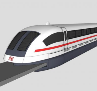 磁悬浮火车su模型下载_sketchup草图大师SKP模型