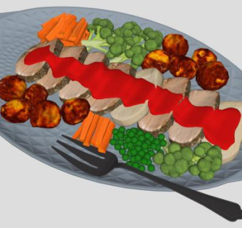 蔬菜肉类su模型下载_sketchup草图大师SKP模型
