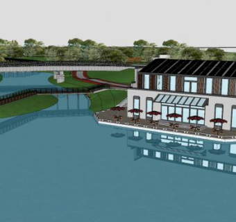 湿地公园休闲景观SU模型下载_sketchup草图大师SKP模型