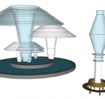 蘑菇路灯su模型下载_sketchup草图大师SKP模型
