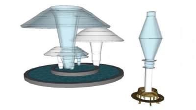蘑菇路灯su模型下载_sketchup草图大师SKP模型
