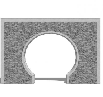 新中式月亮门SU模型下载_sketchup草图大师SKP模型