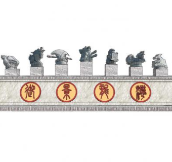 中式雕刻景墙SU模型下载_sketchup草图大师SKP模型