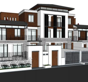 新亚洲别墅su模型下载_sketchup草图大师SKP模型