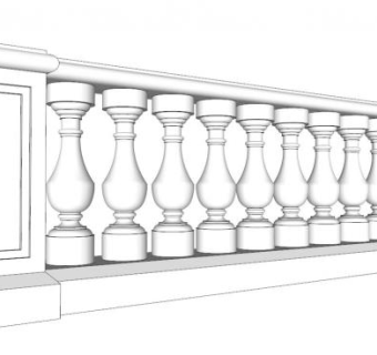 葫芦栏杆su模型下载_sketchup草图大师SKP模型