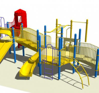 室内儿童游乐设施su模型下载_sketchup草图大师SKP模型