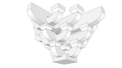 斗拱建筑设计SU模型下载_sketchup草图大师SKP模型