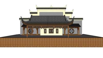 古建戏台屋顶su模型下载_sketchup草图大师SKP模型