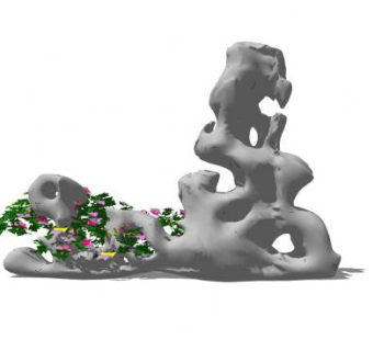 自然风景观石SU模型下载_sketchup草图大师SKP模型