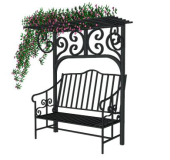 室外铁艺座椅su模型下载_sketchup草图大师SKP模型