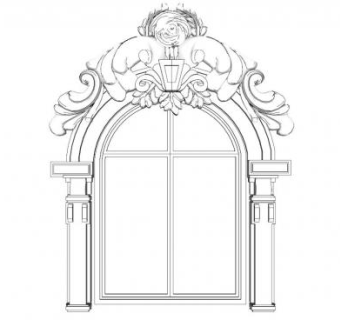 古典欧式窗su模型下载_sketchup草图大师SKP模型