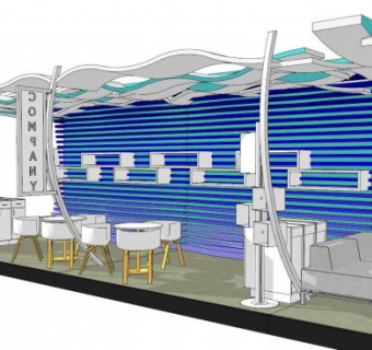 展厅展示su模型下载_sketchup草图大师SKP模型