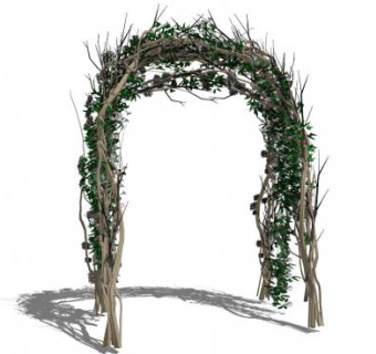 仿树枝门洞su模型下载_sketchup草图大师SKP模型