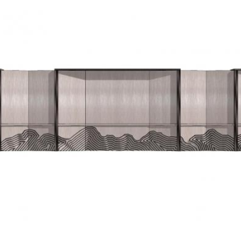 新中式景观墙月洞门设计SU模型下载_sketchup草图大师SKP模型