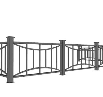 岸边围栏su模型下载_sketchup草图大师SKP模型