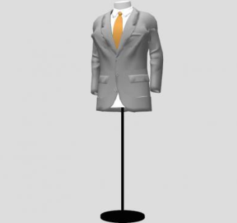 男半身模特su模型下载_sketchup草图大师SKP模型