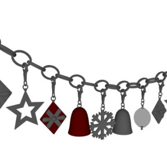 金属饰品su模型下载_sketchup草图大师SKP模型