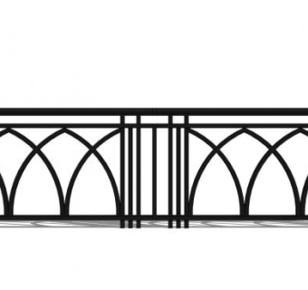 户外栏杆su模型下载_sketchup草图大师SKP模型