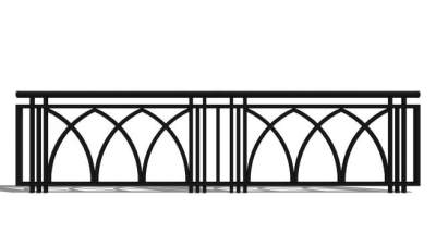 户外栏杆su模型下载_sketchup草图大师SKP模型