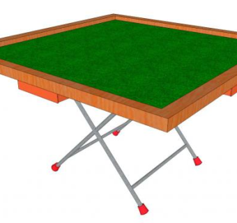 麻将桌子su模型下载_sketchup草图大师SKP模型