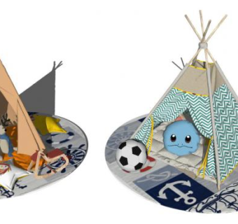 儿童帐篷su模型下载_sketchup草图大师SKP模型