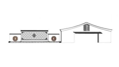 新中式古典景墙设计SU模型下载_sketchup草图大师SKP模型