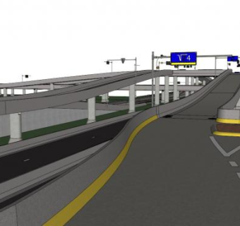 高速公路栏杆su模型下载_sketchup草图大师SKP模型