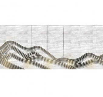 新中式轻奢山景景墙SU模型下载_sketchup草图大师SKP模型