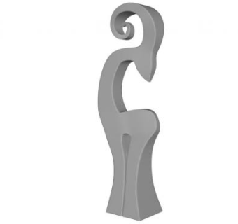 羊雕塑su模型下载_sketchup草图大师SKP模型