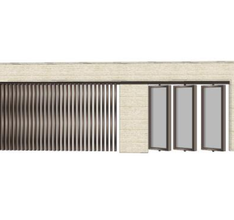 现代漏杆景墙设计SU模型下载_sketchup草图大师SKP模型