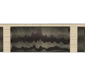 新中式山景景观墙设计SU模型下载_sketchup草图大师SKP模型