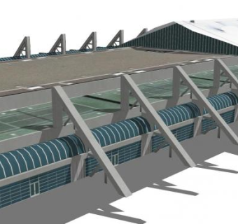 玻璃走廊su模型下载_sketchup草图大师SKP模型