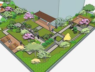 屋顶花园<em>植物园</em>SU模型下载_sketchup草图大师SKP模型