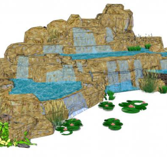 3d假山石su模型下载_sketchup草图大师SKP模型