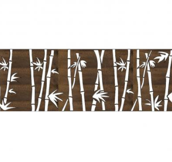 中式竹画景墙SU模型下载_sketchup草图大师SKP模型