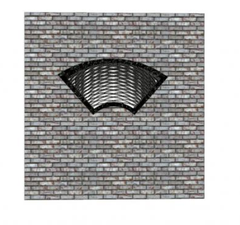 中式扇形漏窗景墙SU模型下载_sketchup草图大师SKP模型